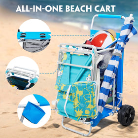 Old Bahama Bay foldable cart folds compactly for easy trunk storage