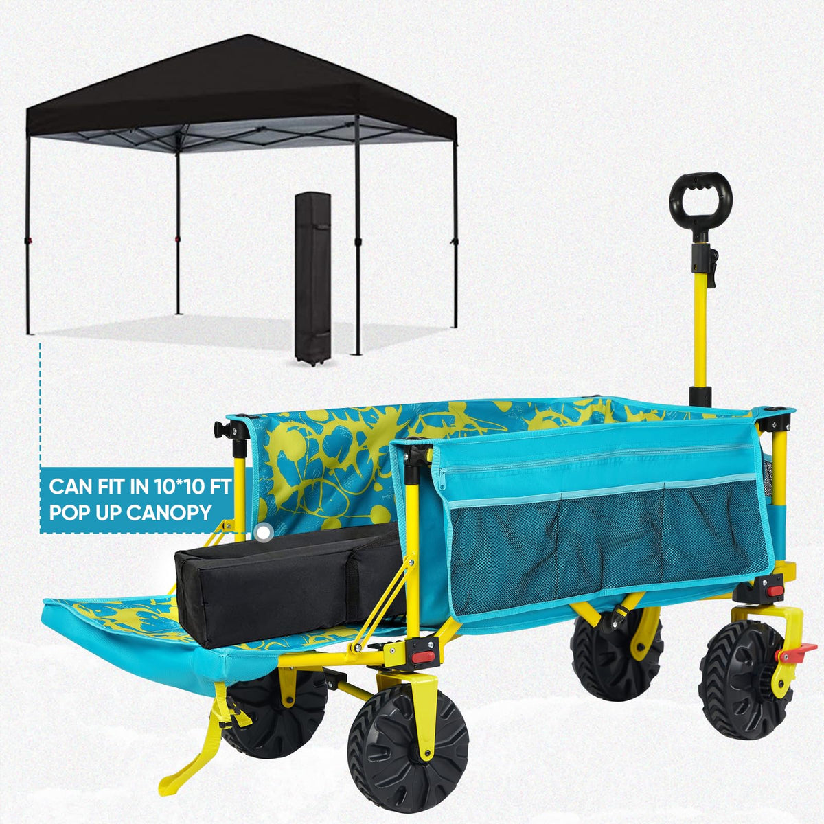 Old Bahama Bay wagon features a vibrant design for easy spotting.