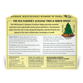 Old Farmer's Almanac branding on a garden scene with shrubs.