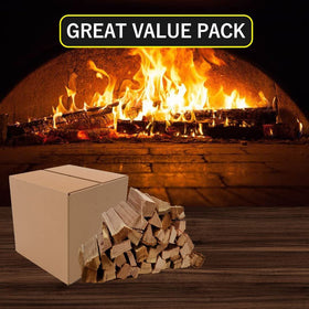 Old Potters 6-inch log bundle featuring compact storage and quick lighting