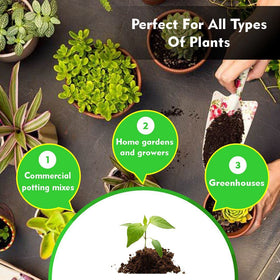 Old Potters peat moss premix improves soil structure and nutrient retention.