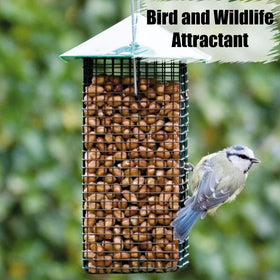 Old Potters Shelled Peanuts squirrel snack, convenient, no cracking required for backyard wildlife.