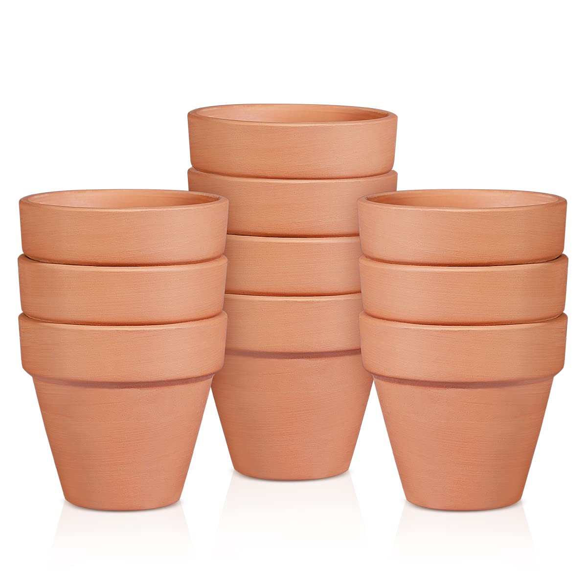 OLEEP clay pot 5.5-inch with drainage hole supports healthy root airflow.