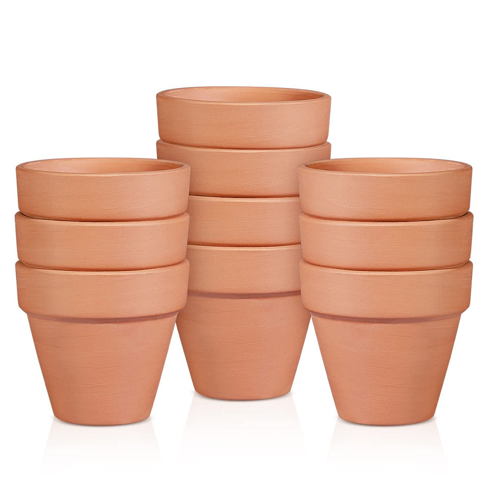 OLEEP clay pot 5.5-inch with drainage hole supports healthy root airflow.