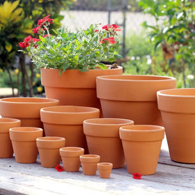 Crack-resistant terracotta from OLEEP ensures durable home plant containers.