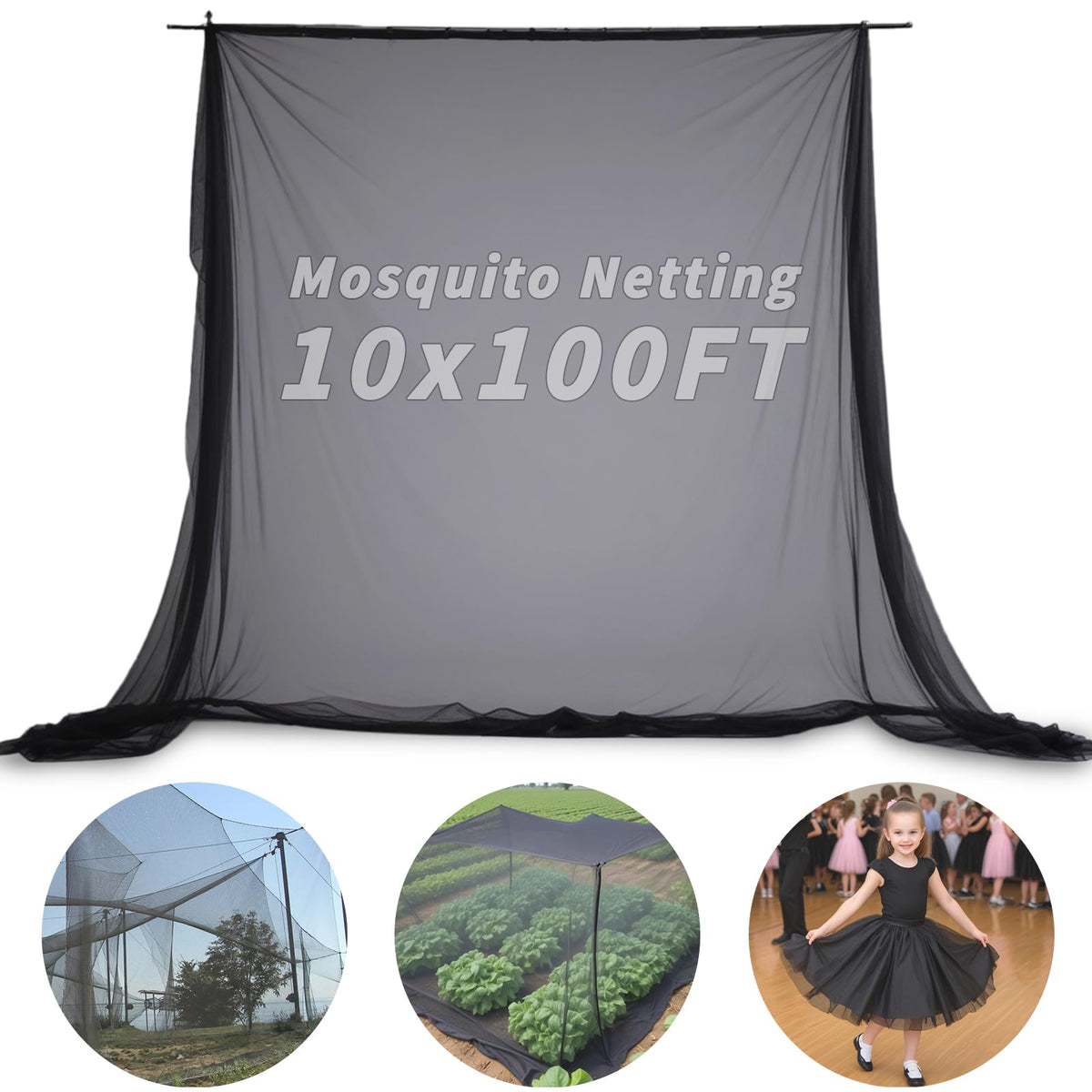 Oleitodh mosquito netting patio-garden protects plants while staying breathable.