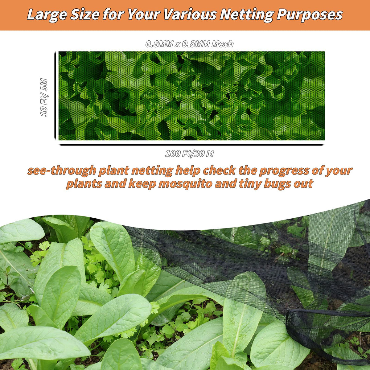 Oleitodh mosquito netting plant-protect safeguards fruit trees from birds with light transmission.