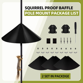 OLEKE rotatable baffle deters climbers while preserving yard aesthetics.