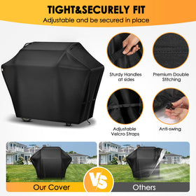 Olforce grill cover 48-inch top handles for easy removal and handling