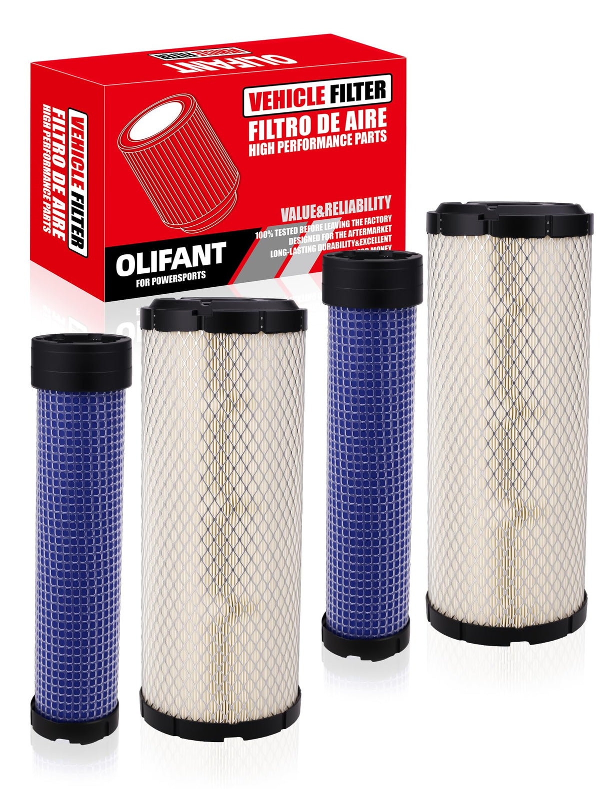OLIFANT outer filter M131802 for John Deere tractors improves dust filtration