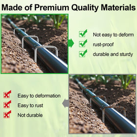 Oligei easy-insert stakes work with hand or hammer for quick setup.
