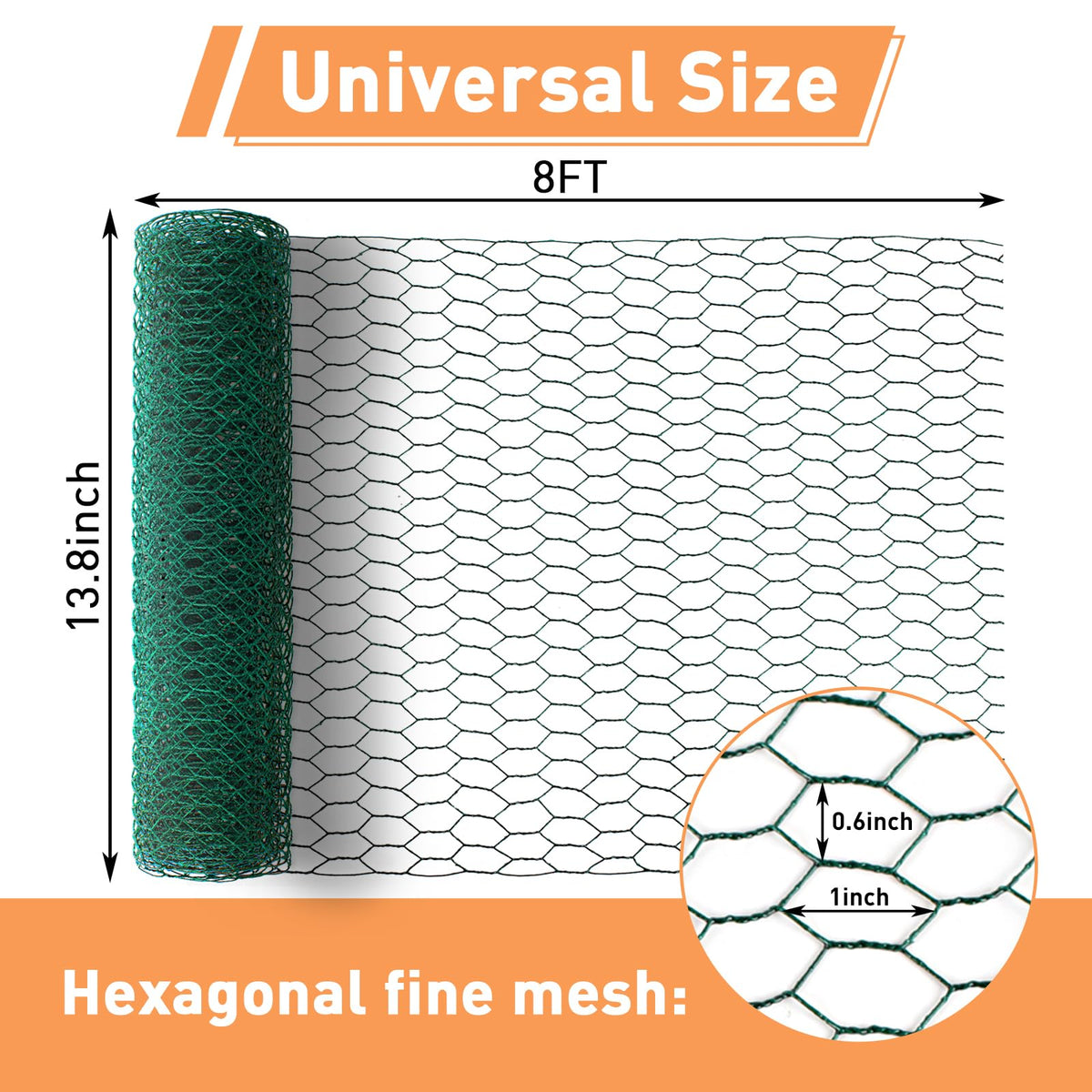 Oligei green chicken wire garden fence protecting plants with airflow