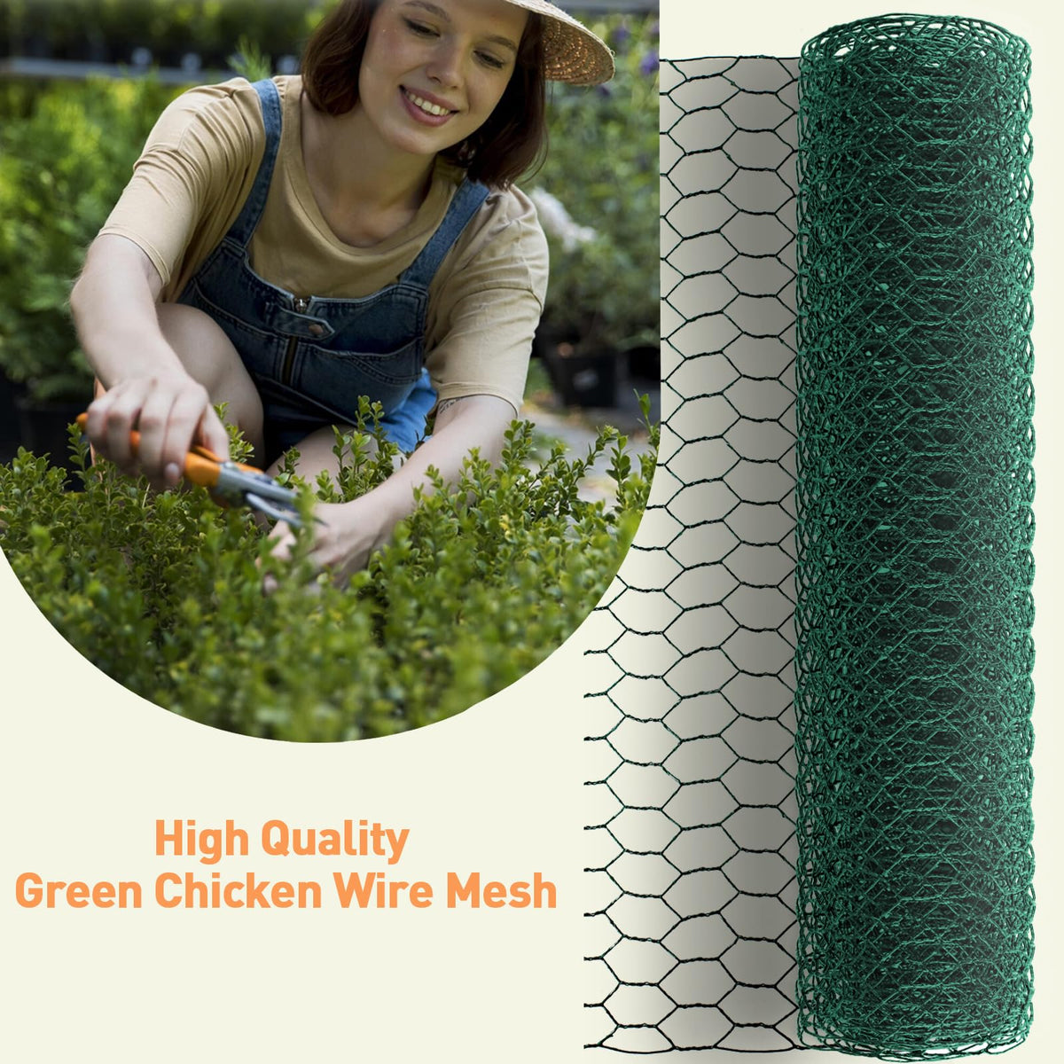 Oligei green chicken wire as a lightweight photo wall backdrop