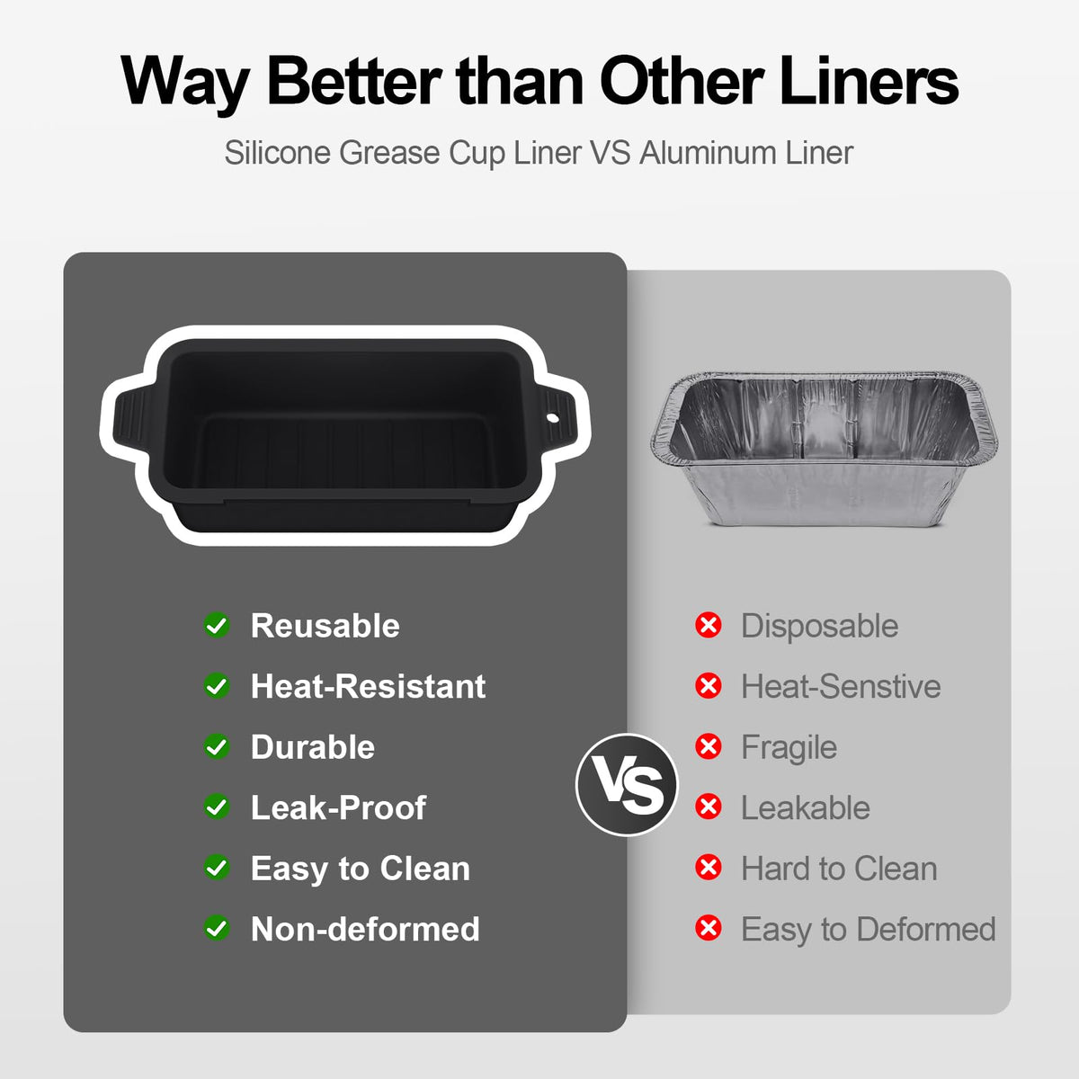 Oliggive reusable grill liner stays durable and saves waste compared to disposables.
