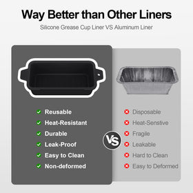 Oliggive reusable grill liner stays durable and saves waste compared to disposables.