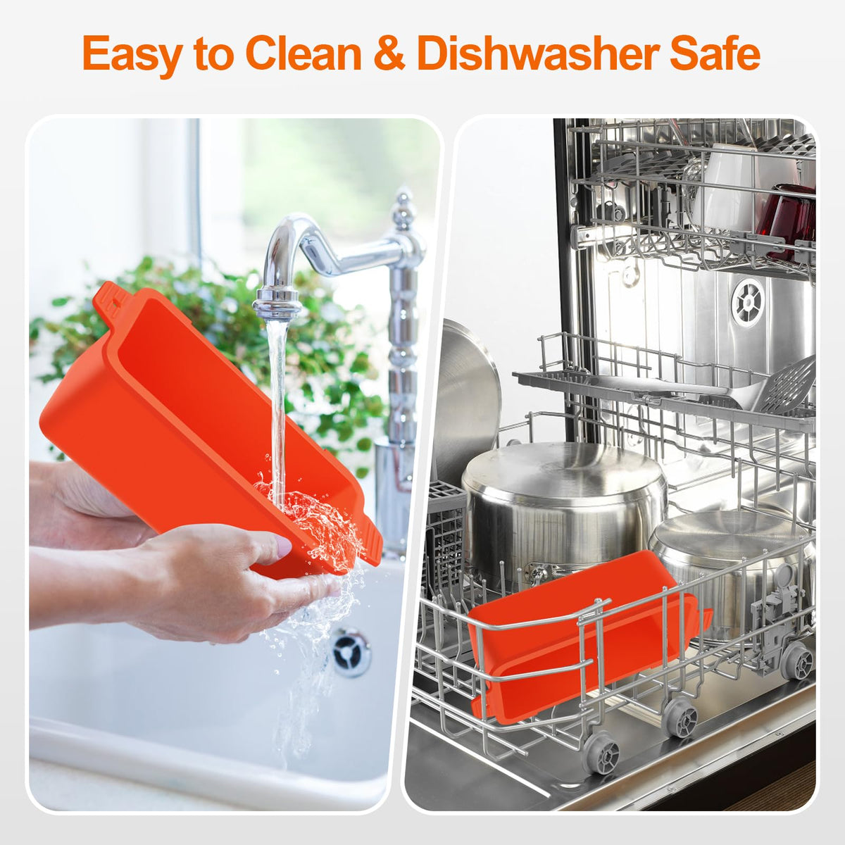 Oligive griddle grease tray orange liner provides better containment during cooking