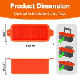 Oligive silicone grease cup liner for 28-inch Blackstone griddle keeps the area grease-free while grilling