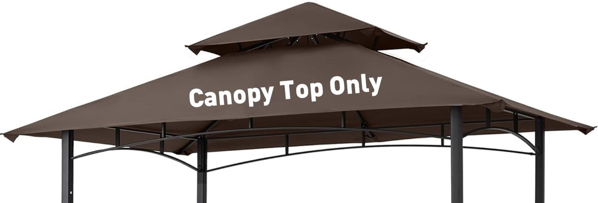 OLILAWN grill gazebo canopy top 5x8 provides shade and sun protection.