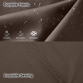 OLILAWN waterproof PU-coated canopy shields grill area from rain.
