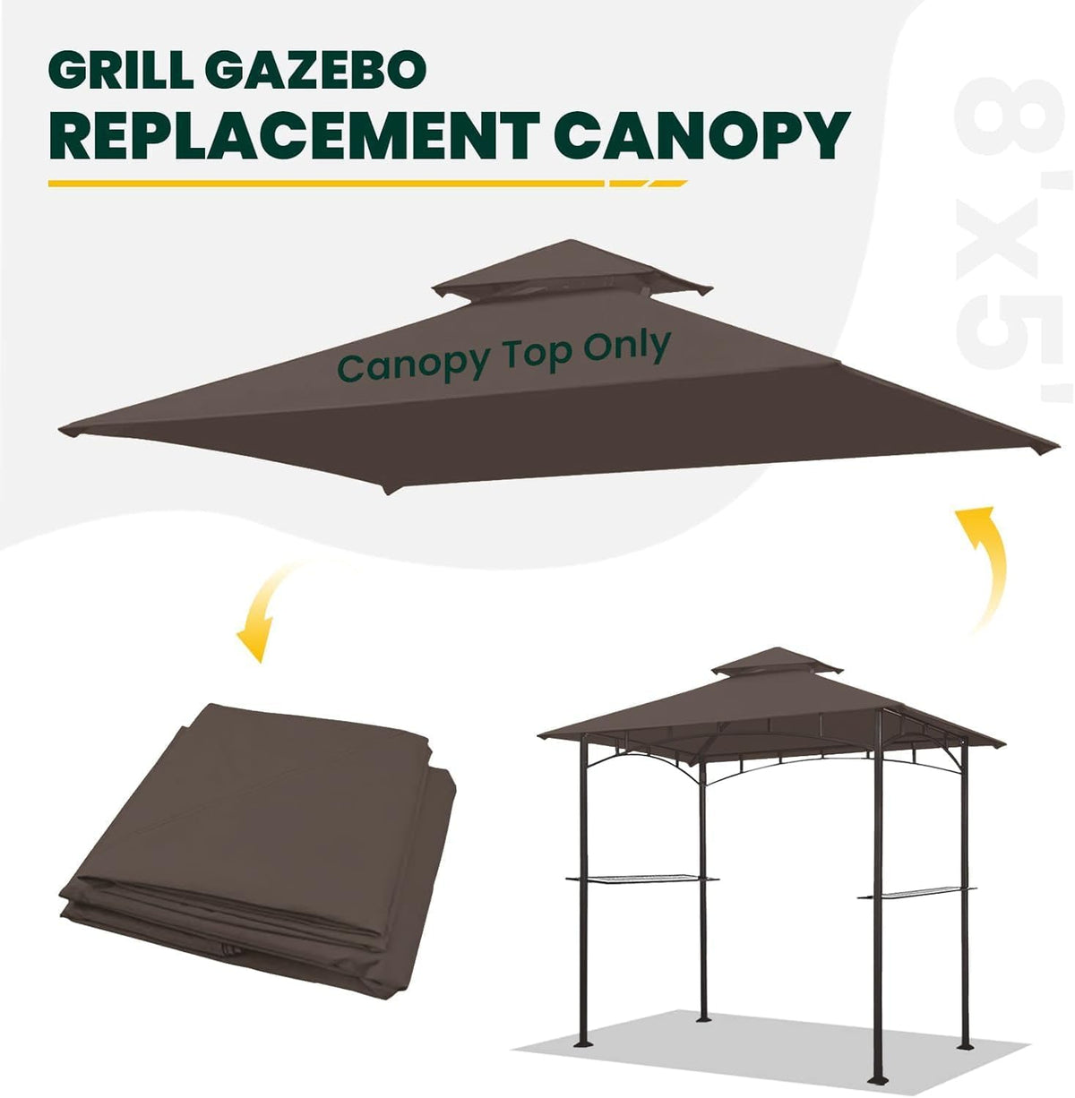 OLILAWN weather protection canopy keeps your cooking space dry.
