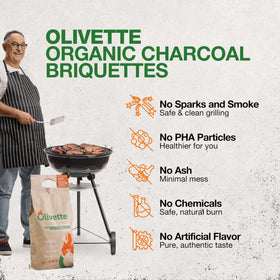 Olivette briquettes produced from olive waste reflect eco-friendly production