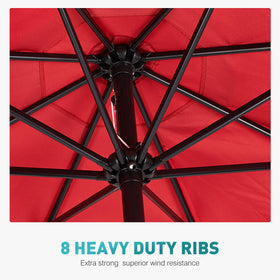 OLIXIS 8-rib frame enhances wind resistance for stable outdoor shade