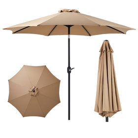OLIXIS 9ft patio umbrella tilt-crank for adjustable poolside shade.