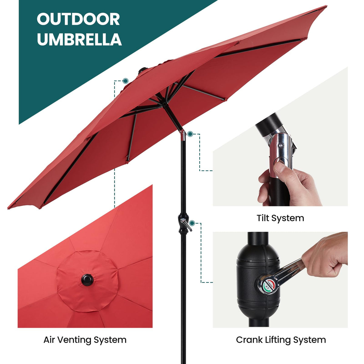 OLIXIS tilt mechanism enables precise shading as the sun moves.