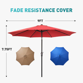 OLIXIS umbrella 8-rib construction enhances wind resistance and stability.