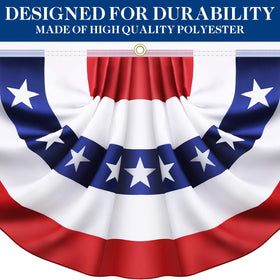 Olixmlya American flag bunting in garden for year-round patriotism