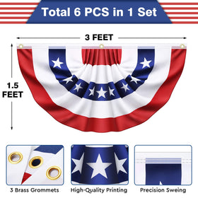 Olixmlya outdoor patriotic bunting on porch railing for festive occasions