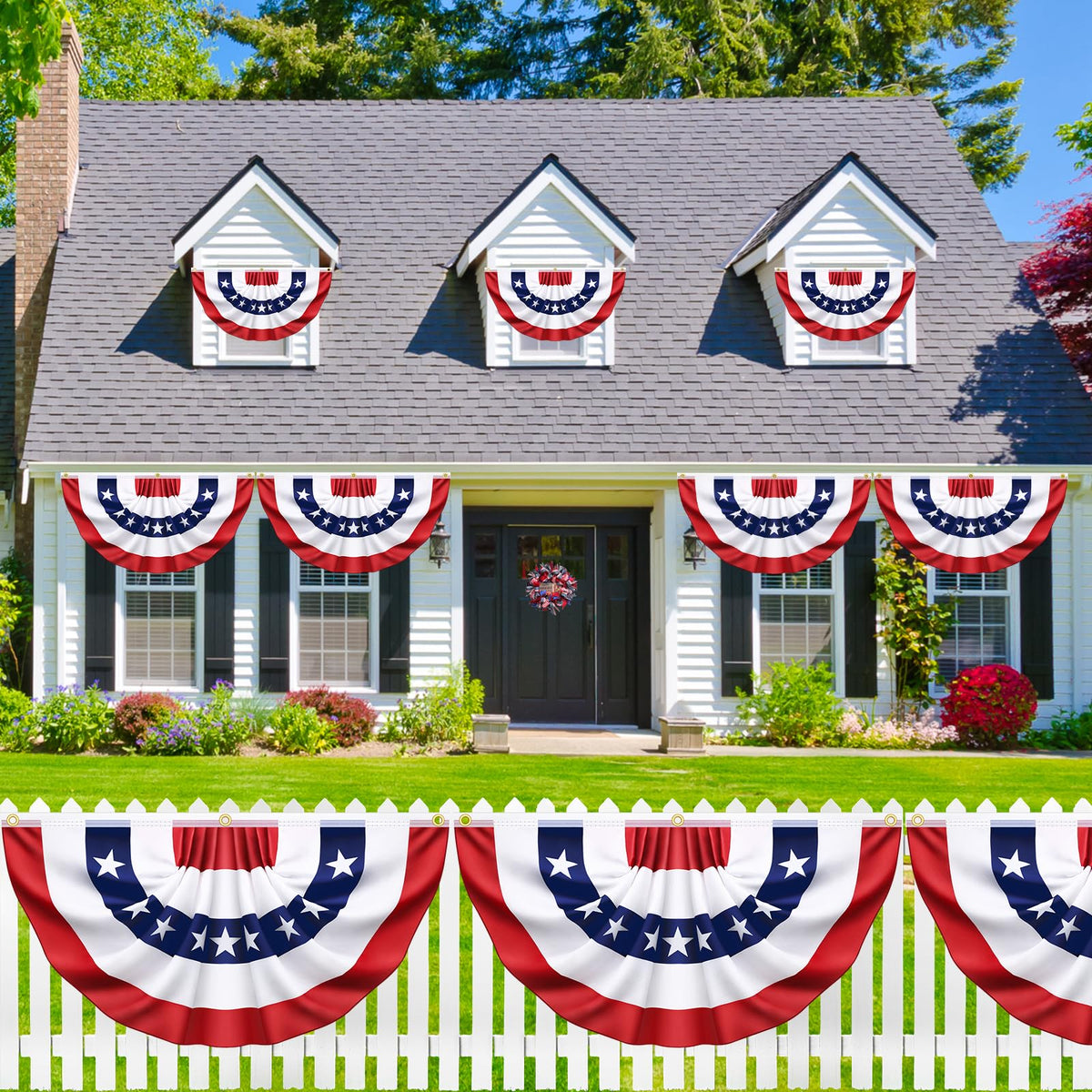 Olixmlya weatherproof flags endure sun, wind, and rain outdoors