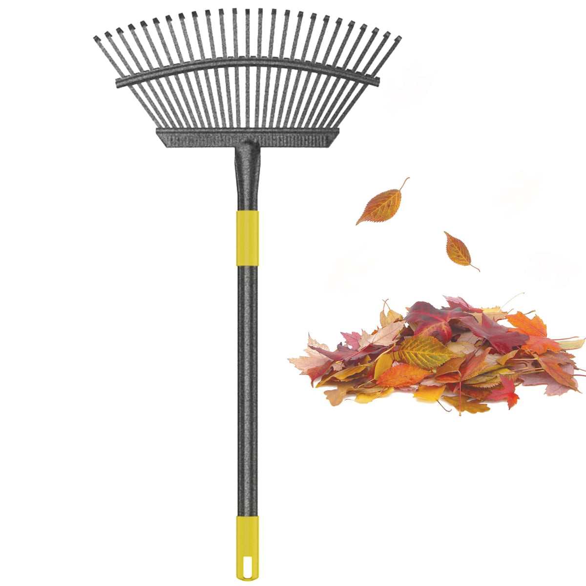 Oliynedy Leaf Rake adjustable length for ergonomic reach and comfortable use