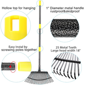 Oliynedy Leaf Rake includes screws for quick assembly
