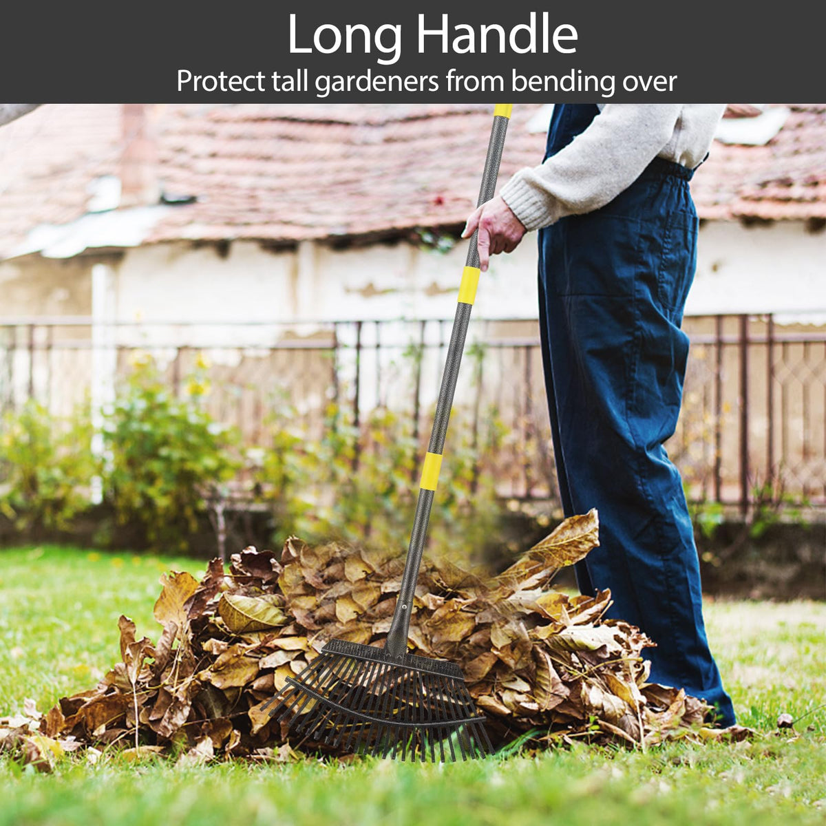 Oliynedy Rustproof steel body ensures durability for year‑round lawn care
