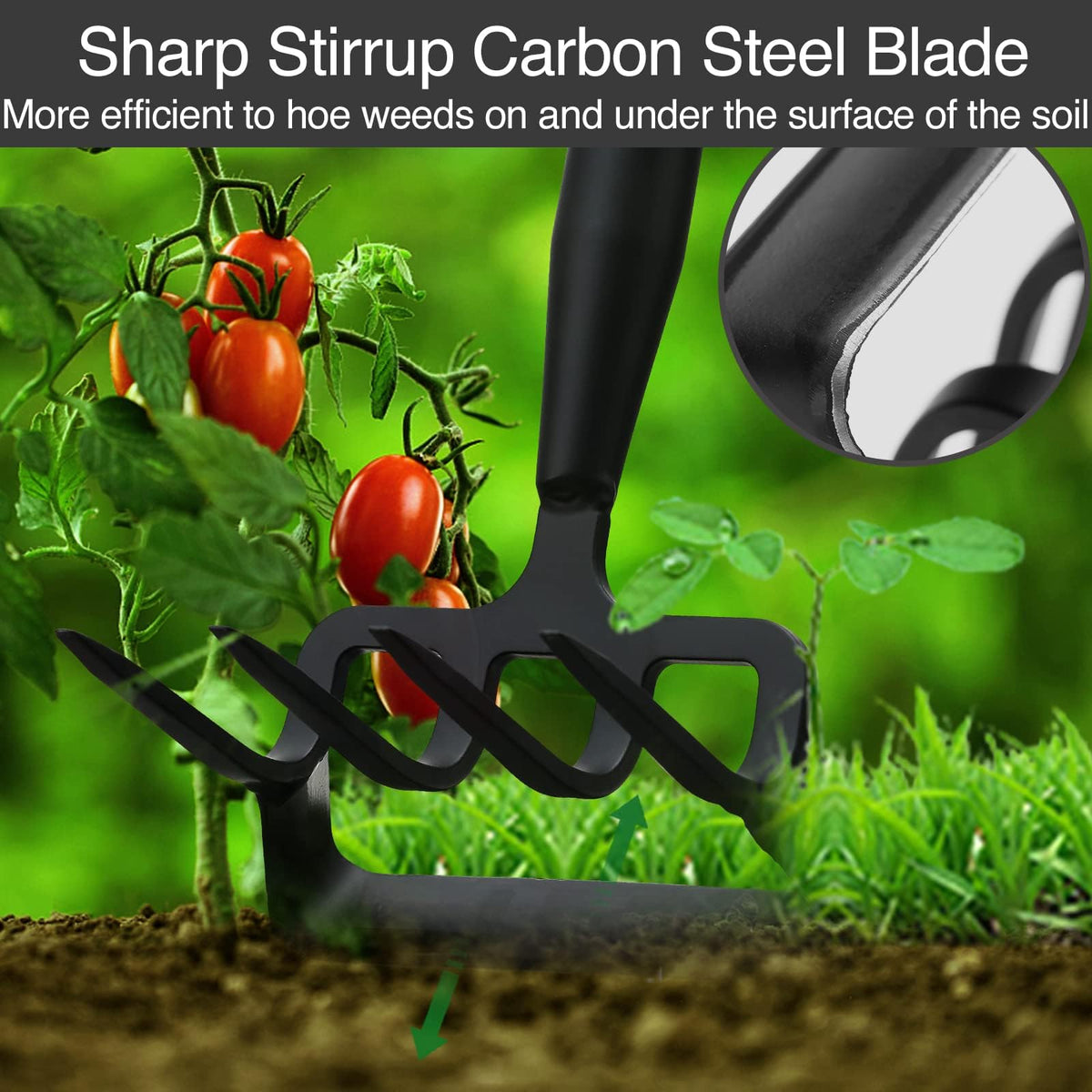 Sturdy Oliynedy stainless steel handle reduces fatigue during extended weeding sessions.