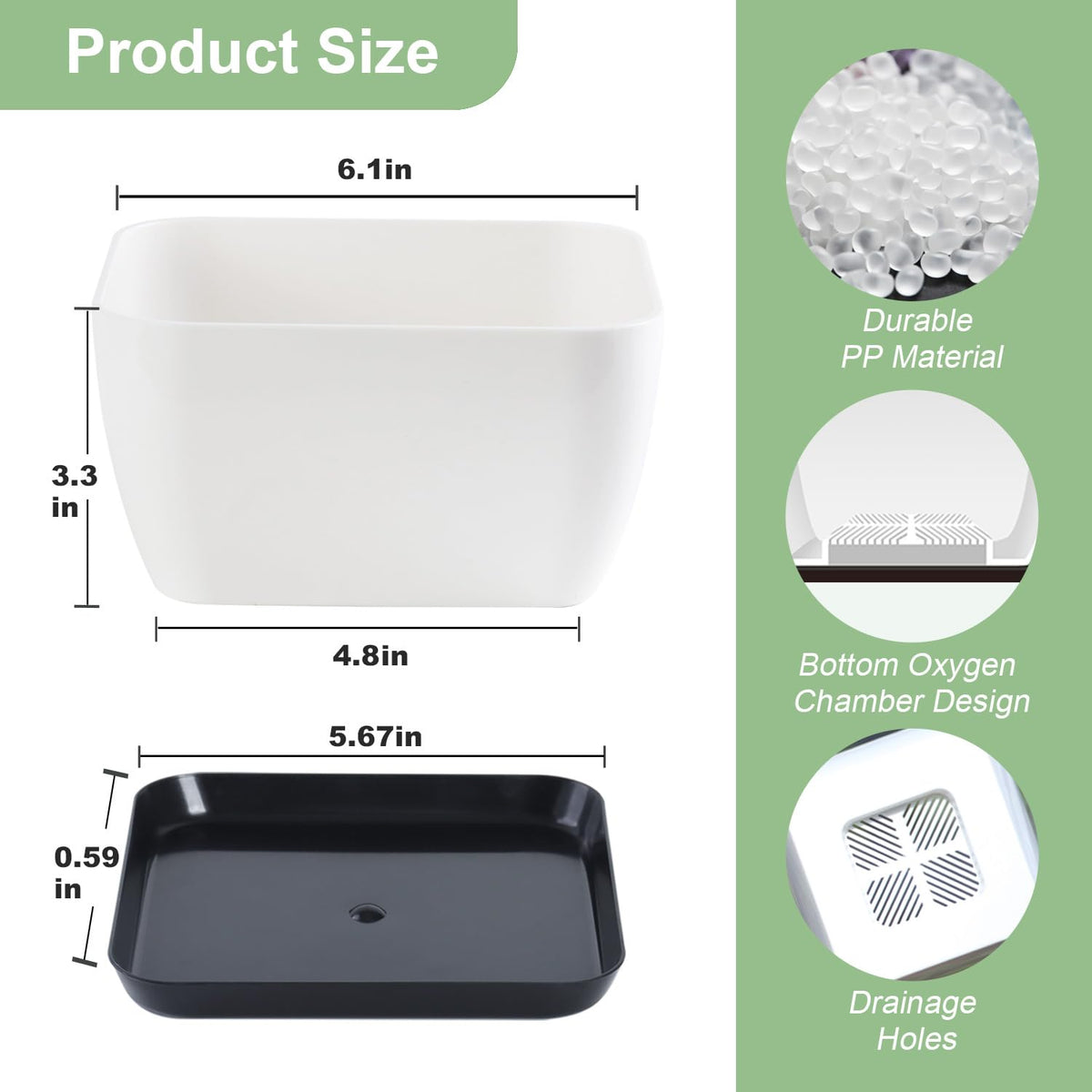Oliz succulent pots with thick-walled construction for durable use.