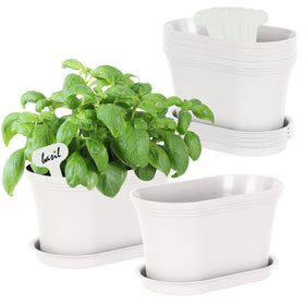 Oliz Windowsill Garden Pots pack highlights compact six-pot setup for fresh indoor herbs year-round.