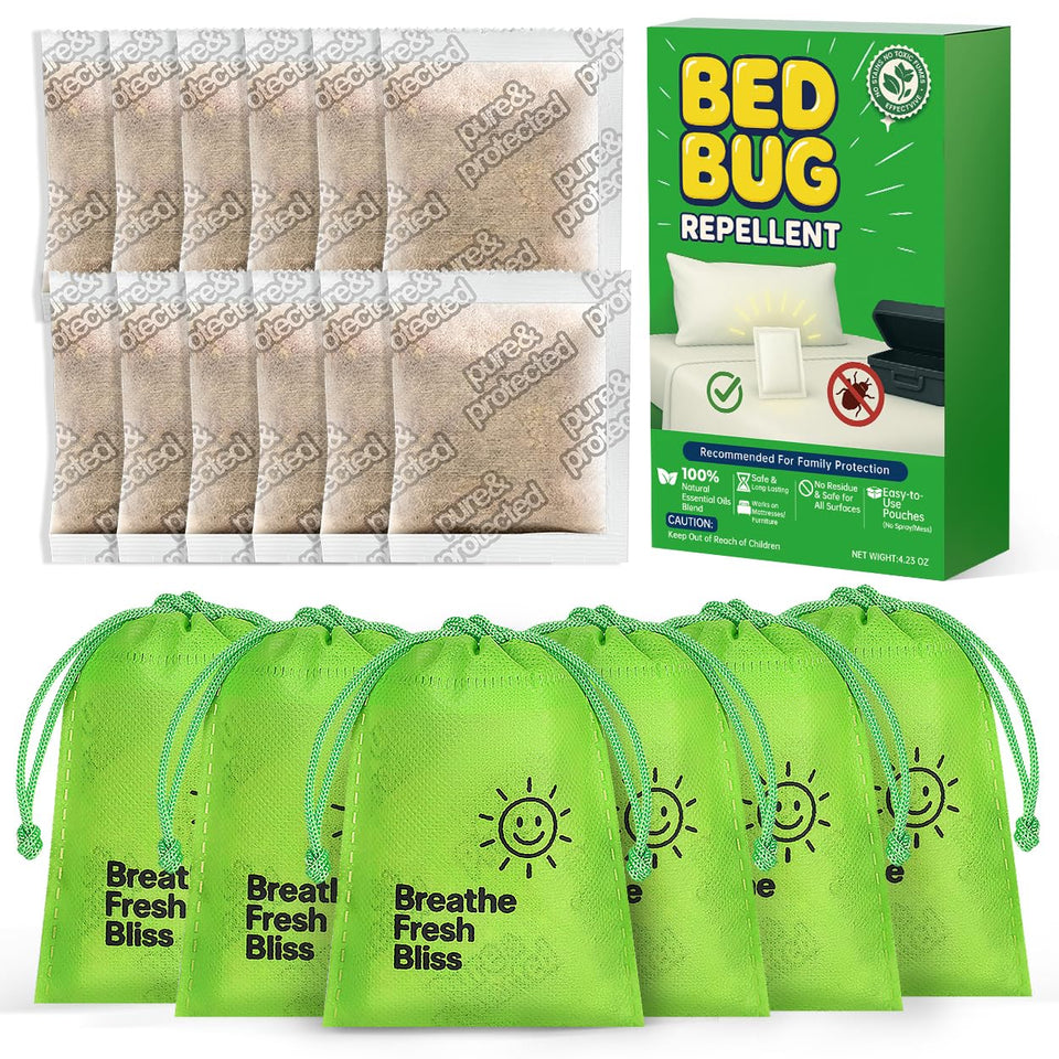 Olougda bed bug pouches pack 01: scent barrier deterring pests at home.