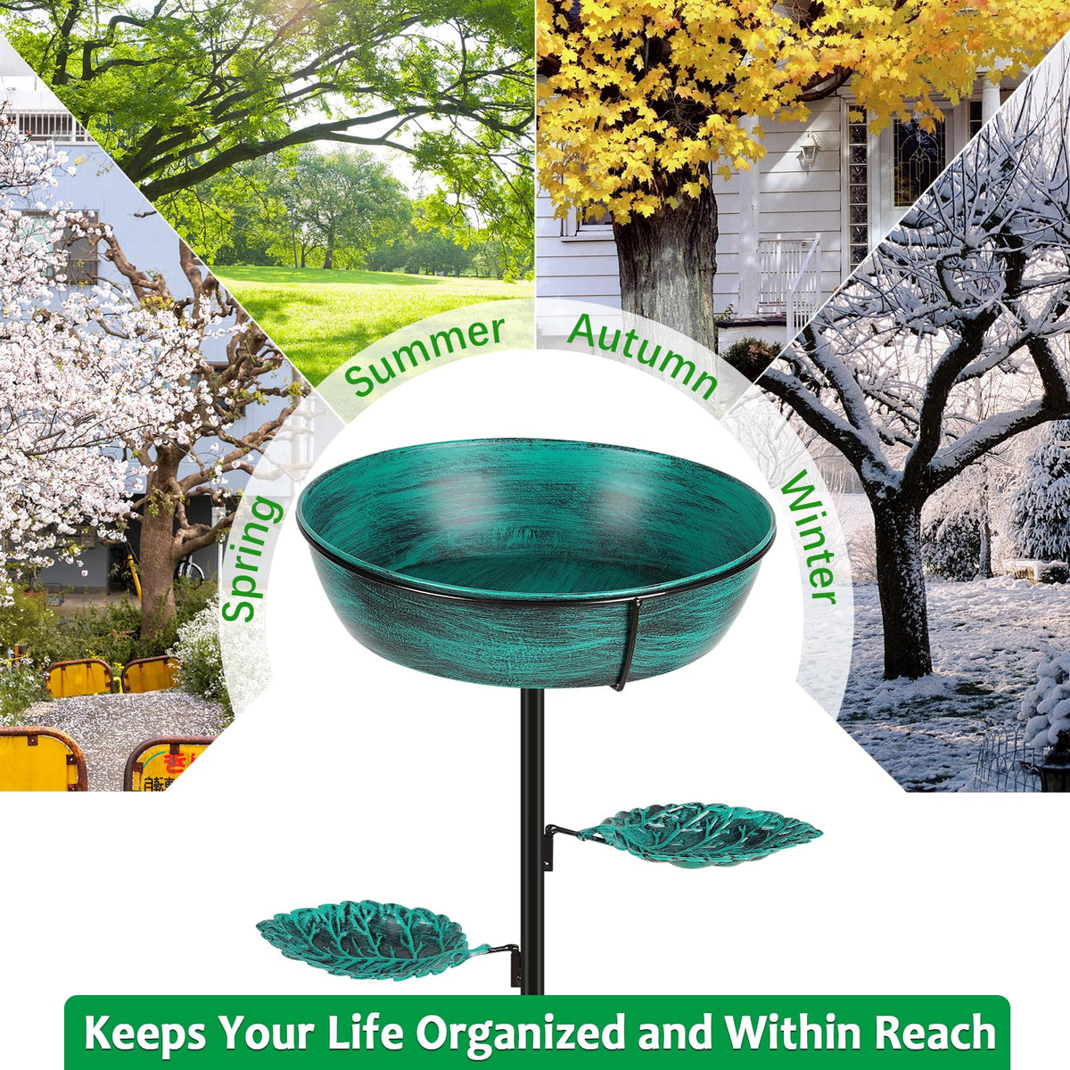 Olpchee bird bath with removable bowl simplifies maintenance