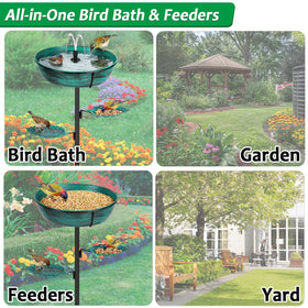 Olpchee bird bath offers tool-free assembly for quick setup
