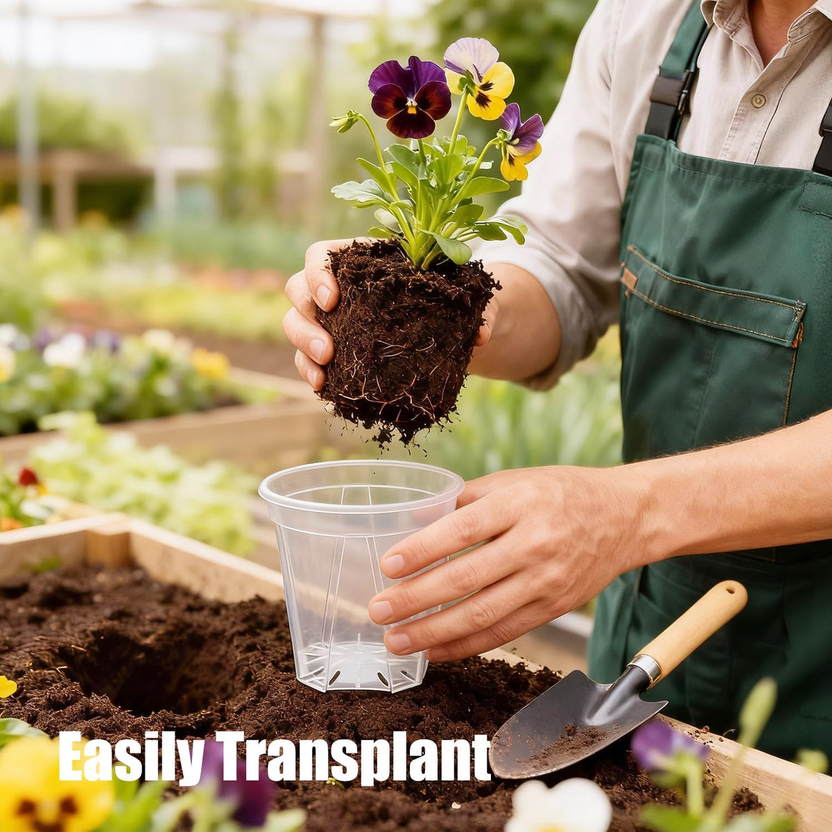 Olsury set includes 20 saucers for mess-free watering scenarios.