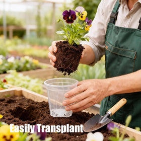 Olsury set includes 20 saucers for mess-free watering scenarios.