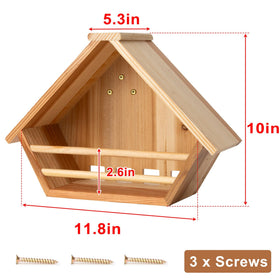 Spacious interior of Oltara dove nesting box showing 14.17in x 10.24in x 5.31in