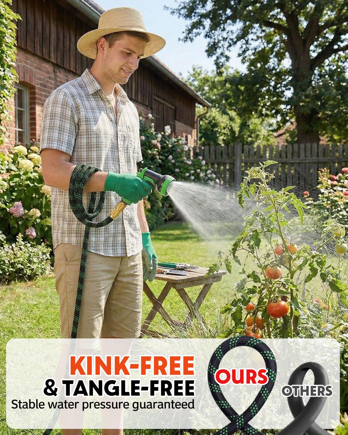 Olutula 10-pattern sprayer nozzle for versatile watering.