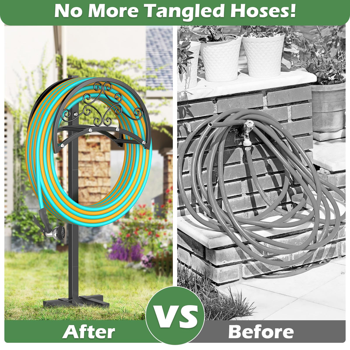 OLV detachable decorative hose stand adds an elegant touch to outdoor spaces