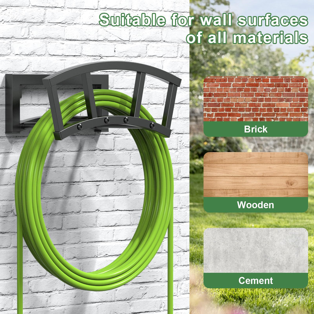 OLV electrostatic lacquer finish resists rust and weathering.