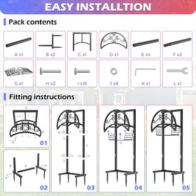 OLV garden hose holder adds decorative elegance to outdoor spaces while staying practical.