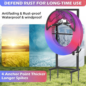 OLV garden hose holder includes an easy-to-follow assembly manual for quick setup.