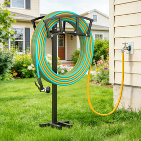 OLV hose storage supports up to 150 ft hoses without tipping.